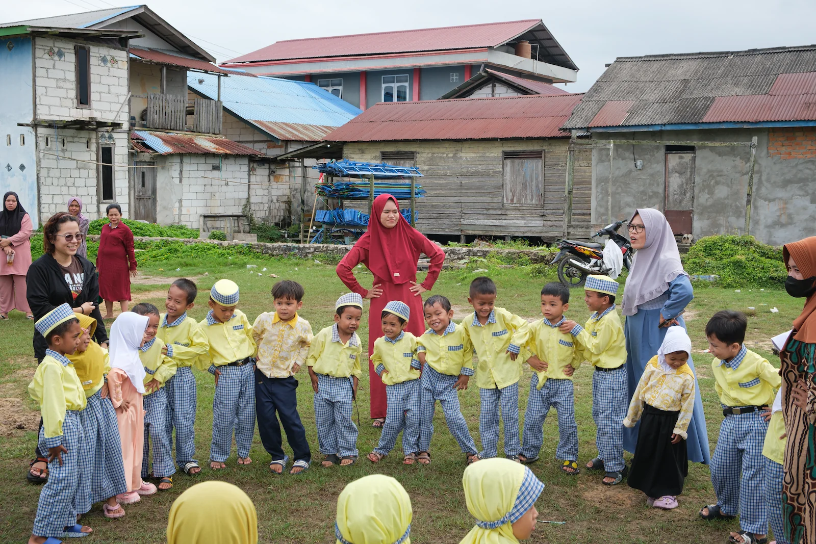 Members of Pokja Pesisir conduct an environmental education class in the coastal village of Jenebora in the hope of “nurturing a generation that understands the local ecosystem”. The awareness effort faces a push by the Indonesian government to frame Nusantara as a “forest city”.