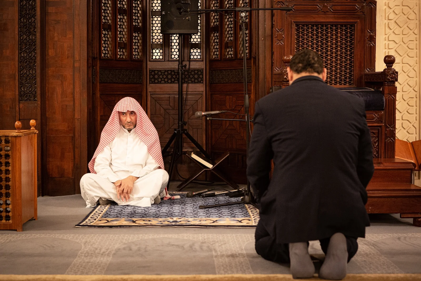 Ayman Abou Oussama, a muezzin at the Grand Mosque of Kuwait. Oil receipts account for 93% of government income in the West Asian petrostate.