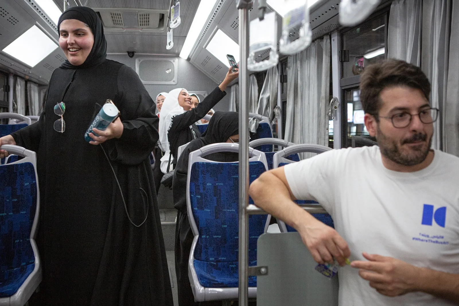 “It was my first time taking a bus in Kuwait. Until today, I was afraid of buses. In my mind it was scary, the lighting was dim, there was no air conditioning, it was not clean,” said Raghad AlEnezi.