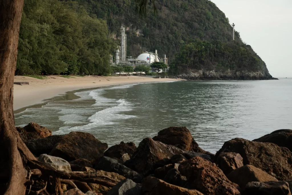 The temperature of water discharged by power plants is often higher than water bodies it was withdrawn from, causing thermal pollution. Electricity generation deoxygenates water by warming it. In 2023, EGCO Group withdrew 3.9 billion m³ of water from lakes, rivers, canals and the sea.